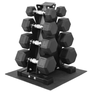 Dumbbell Set with Storage Rack, Anti-Slip Grip