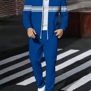 2-piece set men's sports long-sleeved top & pants